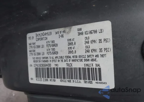 2006 Dodge Ram 1500 Slt/Trx4 Off Road/Sport from USA, damaged, VIN 1D7HU18236S604289